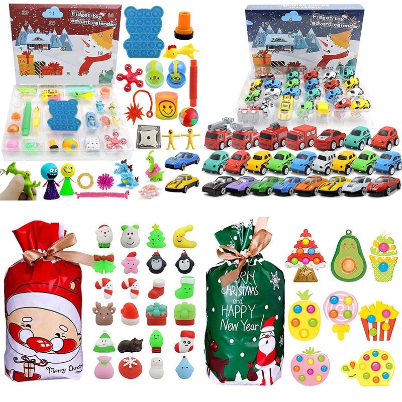 Exciting Kids Fidget Squishy Toy Cars Advent Calendar For Stress Relief And Sensory Fun