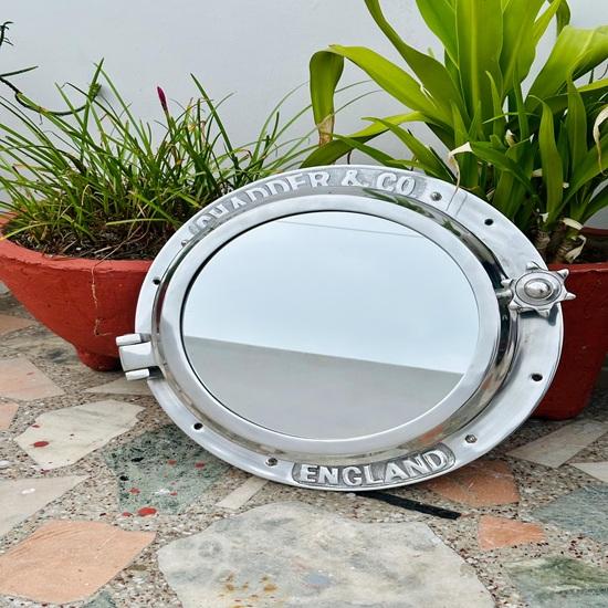 40.64 Cm Ship Window Porthole, Canal Boat Porthole, Bathroom Wall Porthole Mirror, Nautical Décor Maritime Coastal House