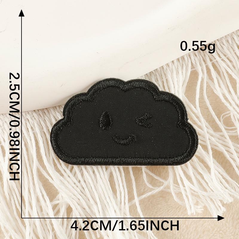 

Самоклеящаяся черная нашивка с изображением мультяшного животного для курток