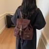 Autumn and Winter Commuting Retro Suede Women's Backpack New Release Bucket Small Backpack Travel Bag