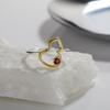 Caibao Jewelry S925 Sterling Silver Set With Natural Sapphire Garnet Ring Women'S Xiaohongshu Earrings