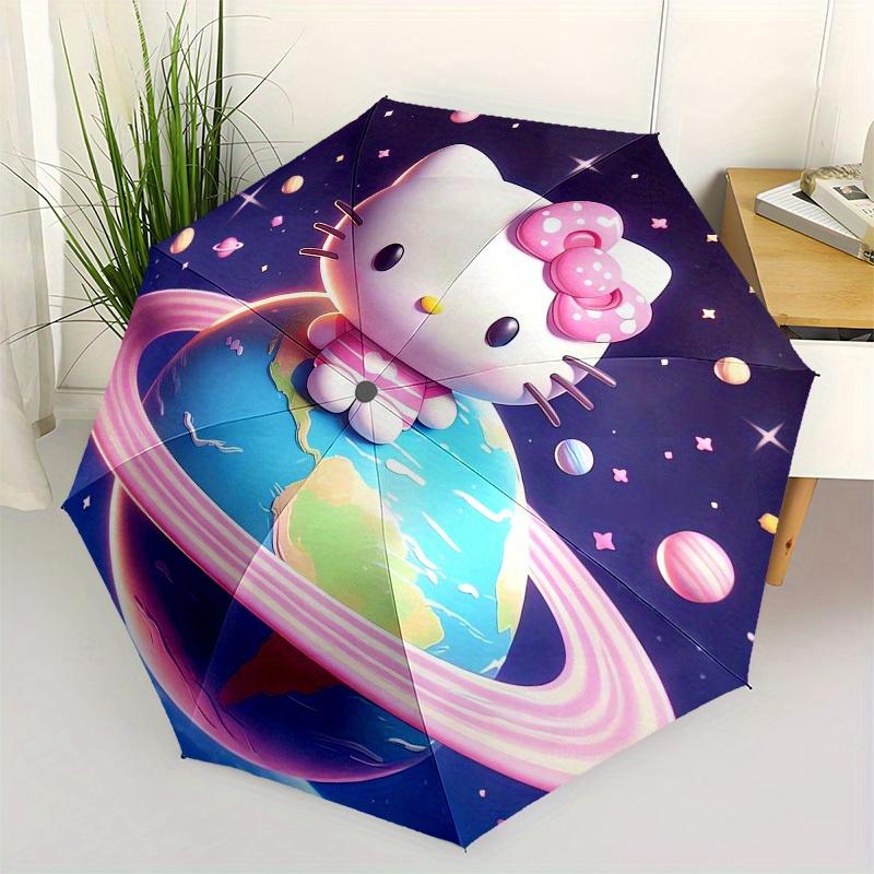 

1pc Hello Kitty Galaxy Adventure Umbrella with Plastic Handle,Suitable for All Seasons Home Travel Outdoor UmbrellaSanlio577