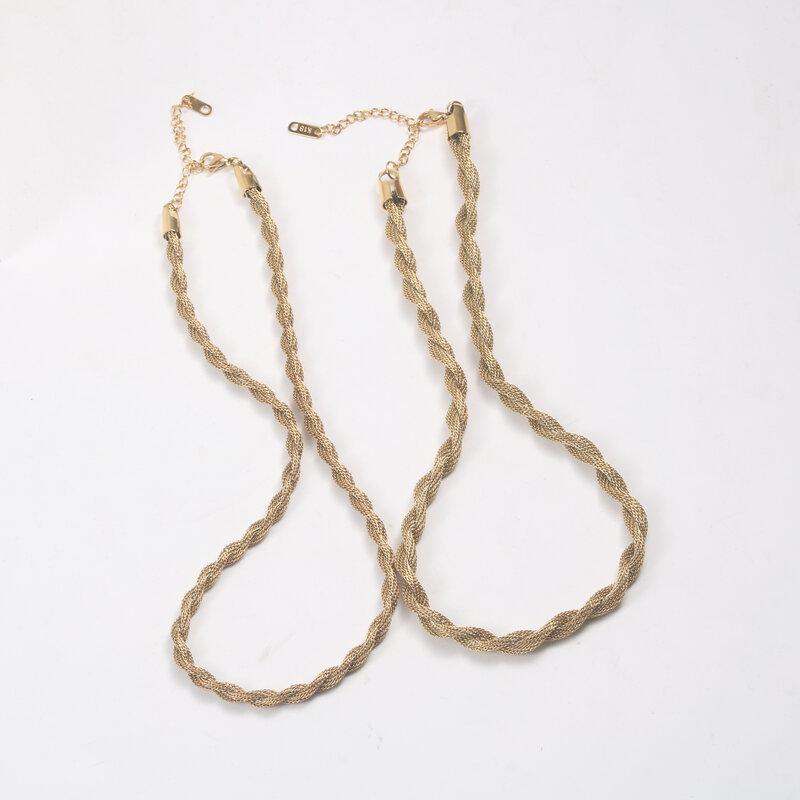 Joolim Jewelry 18K Gold Plated Rough Hollow Rope Chain Necklace Stainless Steel Fashion Jewelry