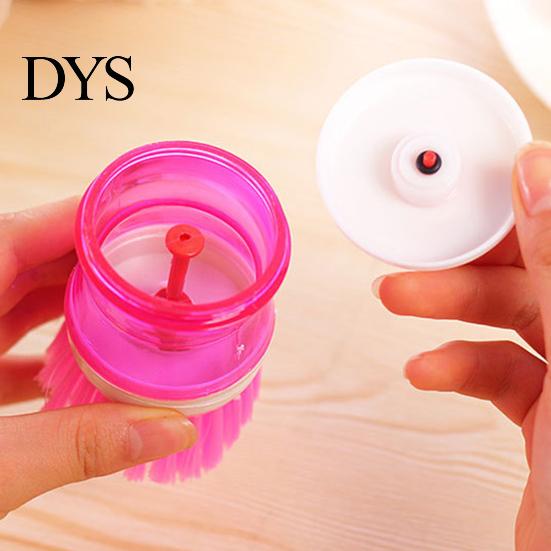 Dish Brush with Soap Dispenser Cleaning Plastic Dishwashing Good Grip Pot Household Supplies