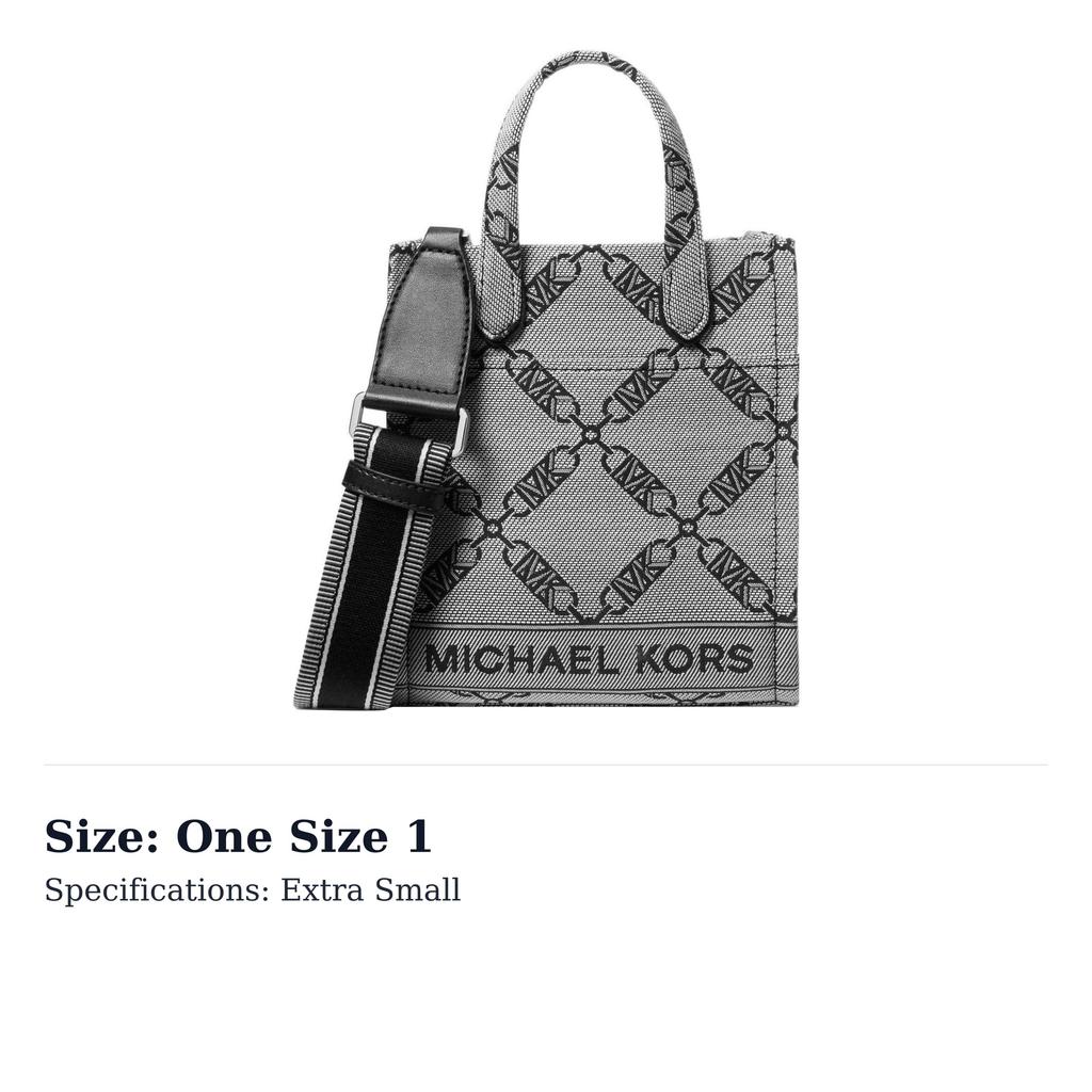 MICHAEL KORS Gigi Fabric Tote Bag, Shopping Bag, Handbag, Shoulder Bag, Crossbody Bag Women's Beige & Black 32F3S3GC4J-006
