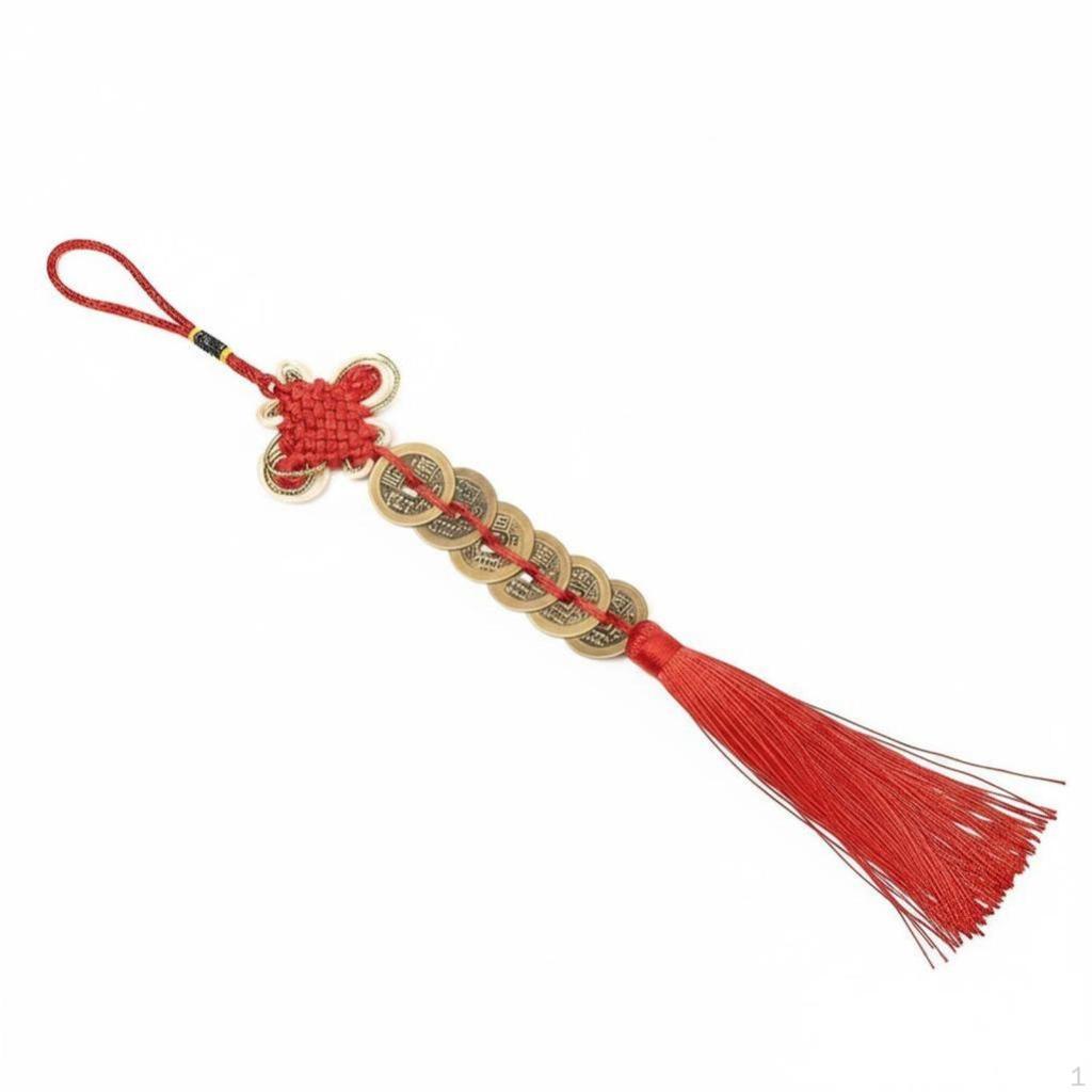 Chinese Knot Hanging, Handwoven Polyester Tassel, Auspicious Fangsheng Knot, Year Decor