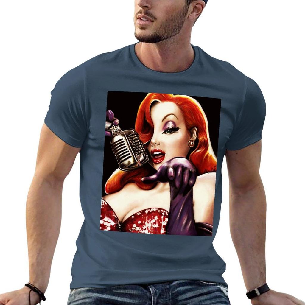 Jessica Rabbit Tshirt Black Cotton Tshirt Plain For Unisex Package Unisex T Shirt Summer T Shirt For Unisex 100 Percent Cotton Tshirt