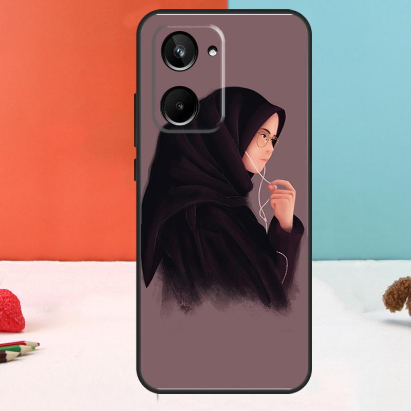 Islamic Hijab Girl Queen For Realme 15 Pro GT6 GT7 10 11 12 13 14 Pro Plus C51 C53 C55 C61 C63 C65 C67 C75 C71 Case