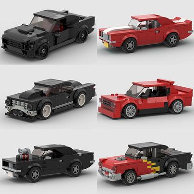 Stad vintage Snelheidsauto MOC rally sportmodel Bouwstenen Oud Super race klassiek Voertuig Racen Stenen Kerstcadeau speelgoed