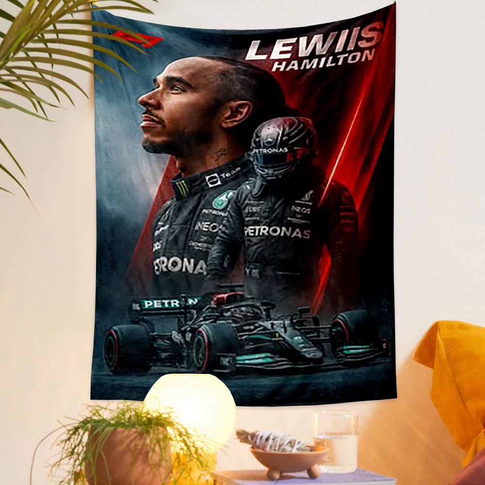 Lewis Hamilton F1 Mercedes Wall Decor Tapestry Hanging Tapestry for Bedroom Living Room Gift