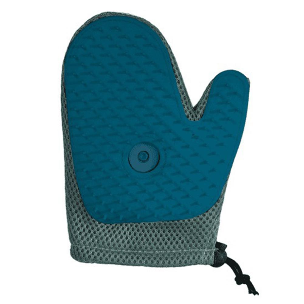 

Pet Hair Remover Gloves Reusable Gentle Shedding Brushes Pet Grooming Glove Brush for Dogs Cats with Long Short Fur peacock синього кольору