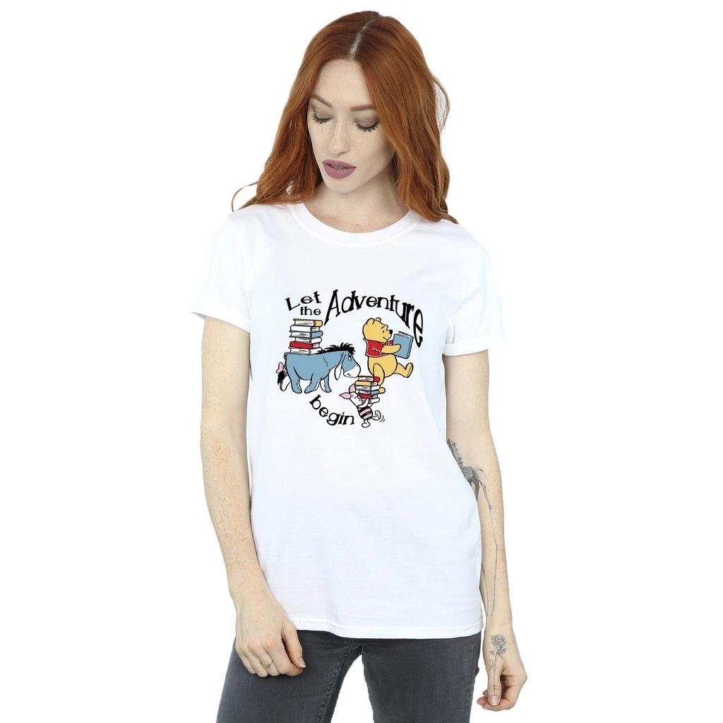 Winnie the Pooh Womens/Ladies Let The Adventure Begin Cotton Boyfriend T-Shirt