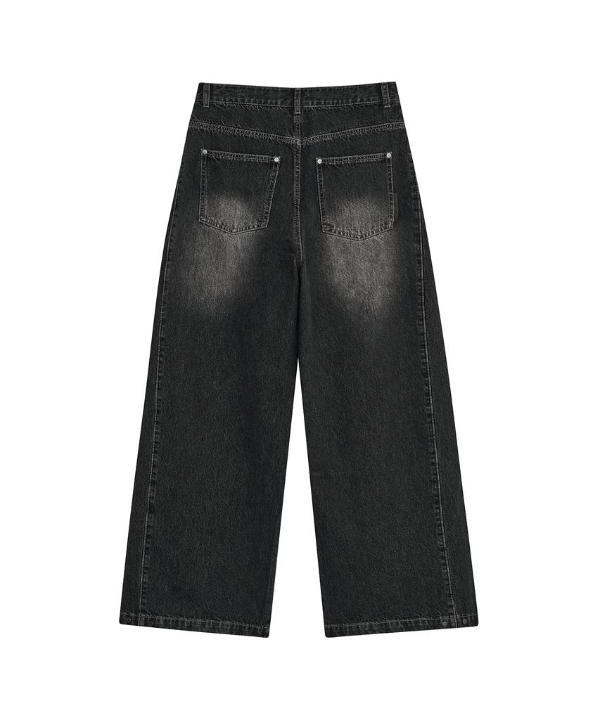 Depeugameoncheu Cat Blush Wide Pants [Black Denim]