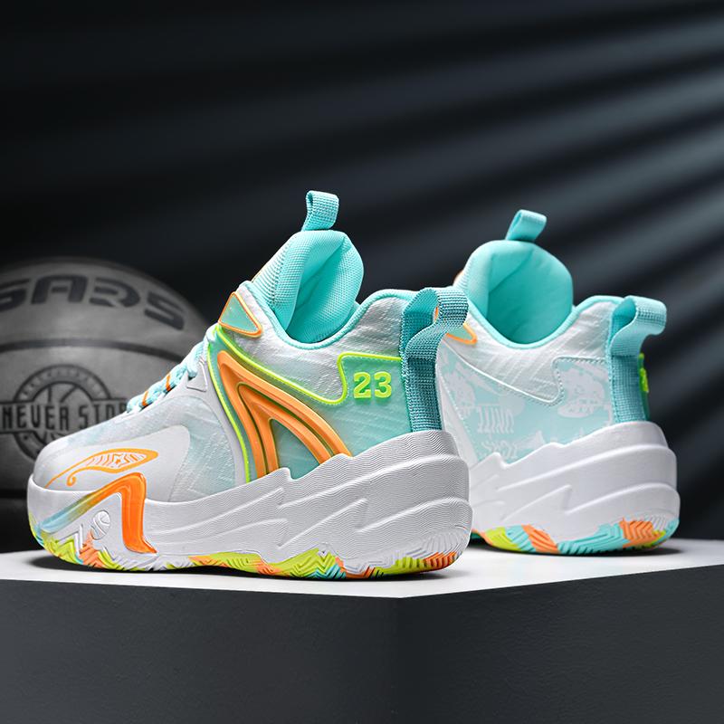 New Style Couples Basketball Sneakers Anti-Slip Basketball Training Shoes Shock-Absorbant High-top Sneakers Mandarin Duck Shoes