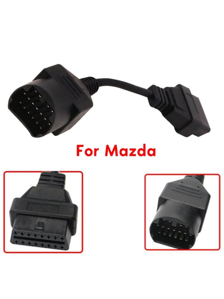 Skener kabelového převodníku OBD2 Kompatibilní pro vozidlo 17pinový až 16pinový konektor úplného diagnostického adaptéru Nástroj pro skenování kabelu