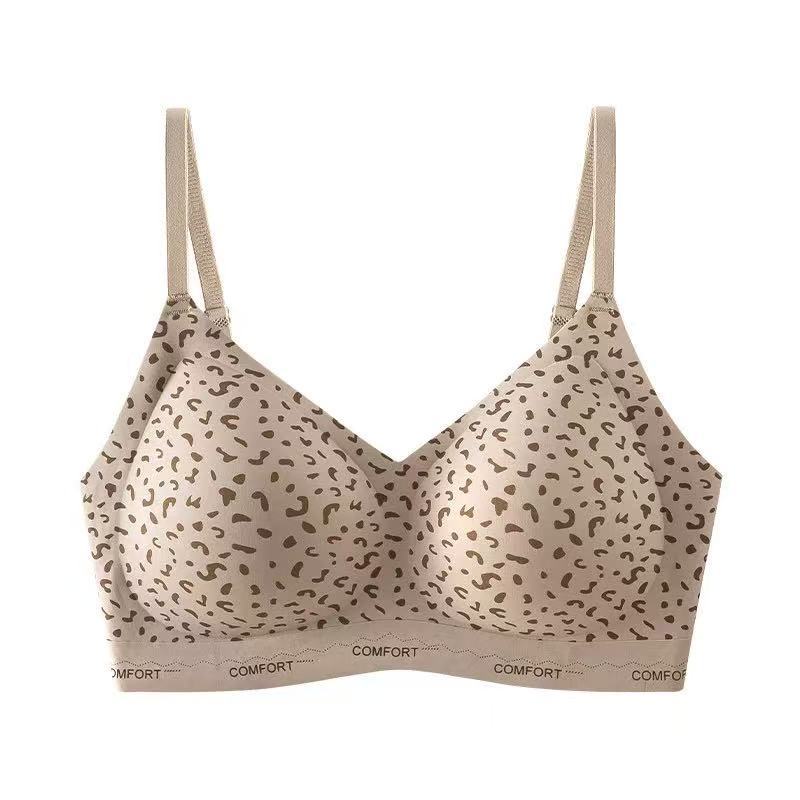 Traceless Gather 1111 New Popular Small Breasts and Thin Leopard Print Bras, Large Breasts and Small Anti-sagging Bras