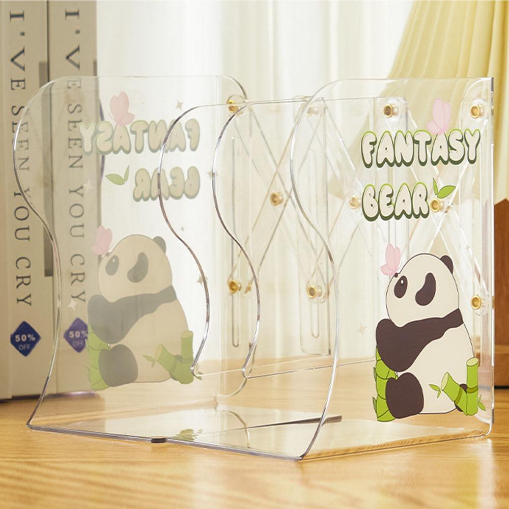

Acrylic Clear Bookends Retractable Book Support Rack Simple Adjustable Bookend Student Style 2