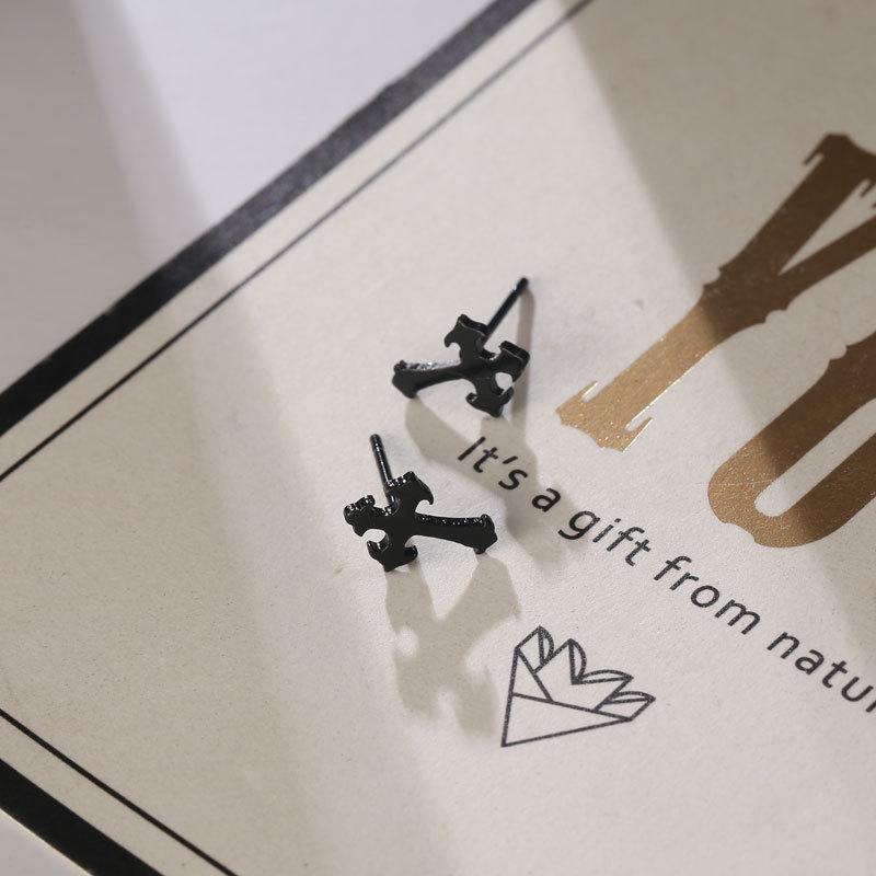 

Серьги-черные черепа из нержавеющей стали унисекс - невыцветающий титановый аксессуар