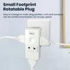 EU Plug Adapter 4 in 1 Wall Outlet Extension – 180° Rotating Portable Power Converter