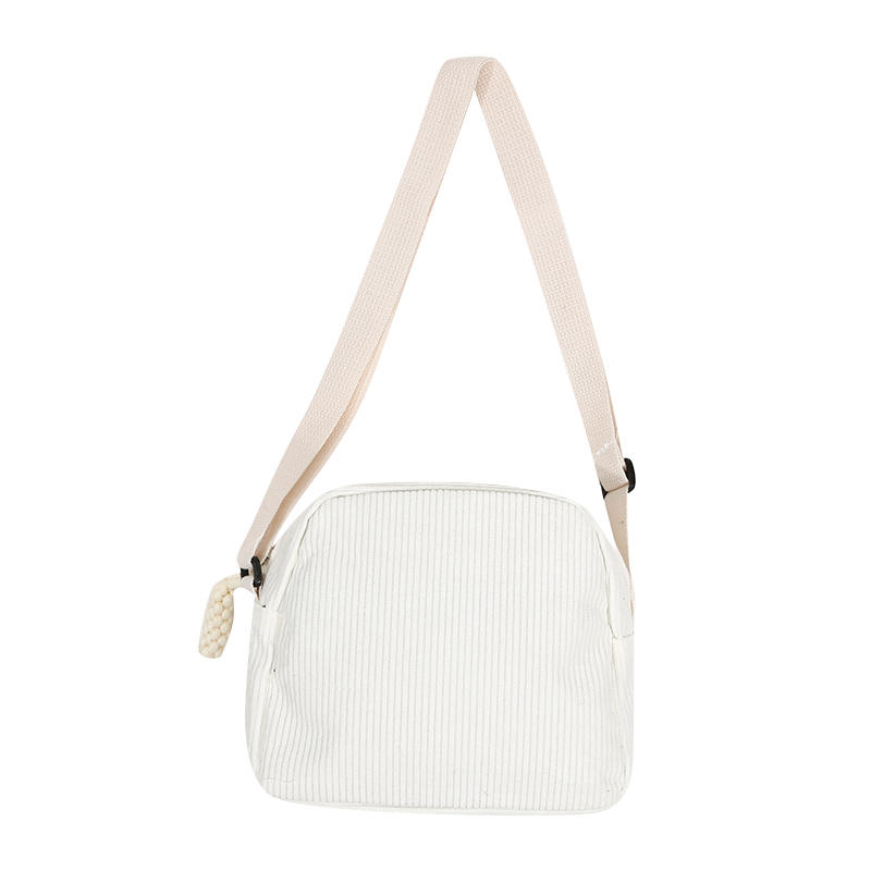 Simple Versatile Crossbody Bag Fashionable Casual Small Square Bag Personalized Commuting Shoulder Bag Corduroy Unisex Handbag