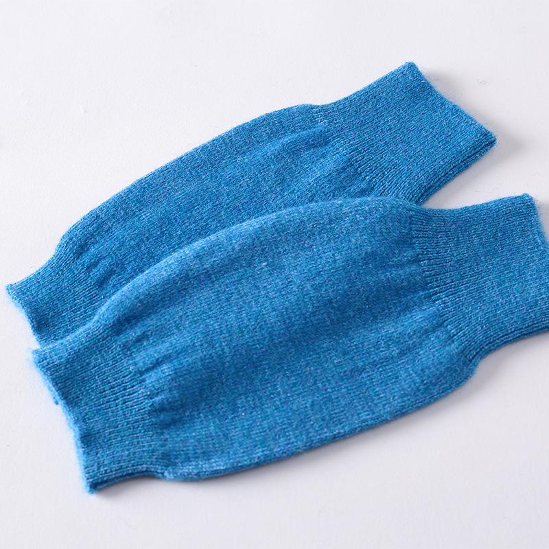 Soft And Comfortable Cashmere Women'S Half Finger Gloves - Warm Knit Wristbands Warm And Stretchy For Casual Outings