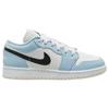 Air Jordan 1 Low GS Ice Blue Kids Sneakers Black Sail White 554723-401