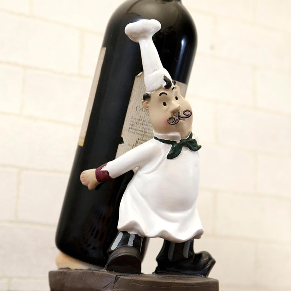 Akizuki Boeki French Chef Wine Bottle Holder, W12 x D13 x H21cm, KSTH053