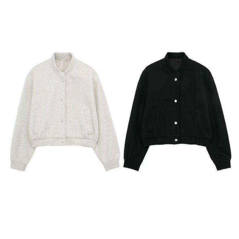Fall Women's Clothing Slim Looking Easiest for Match Soft Bomber Jacket
