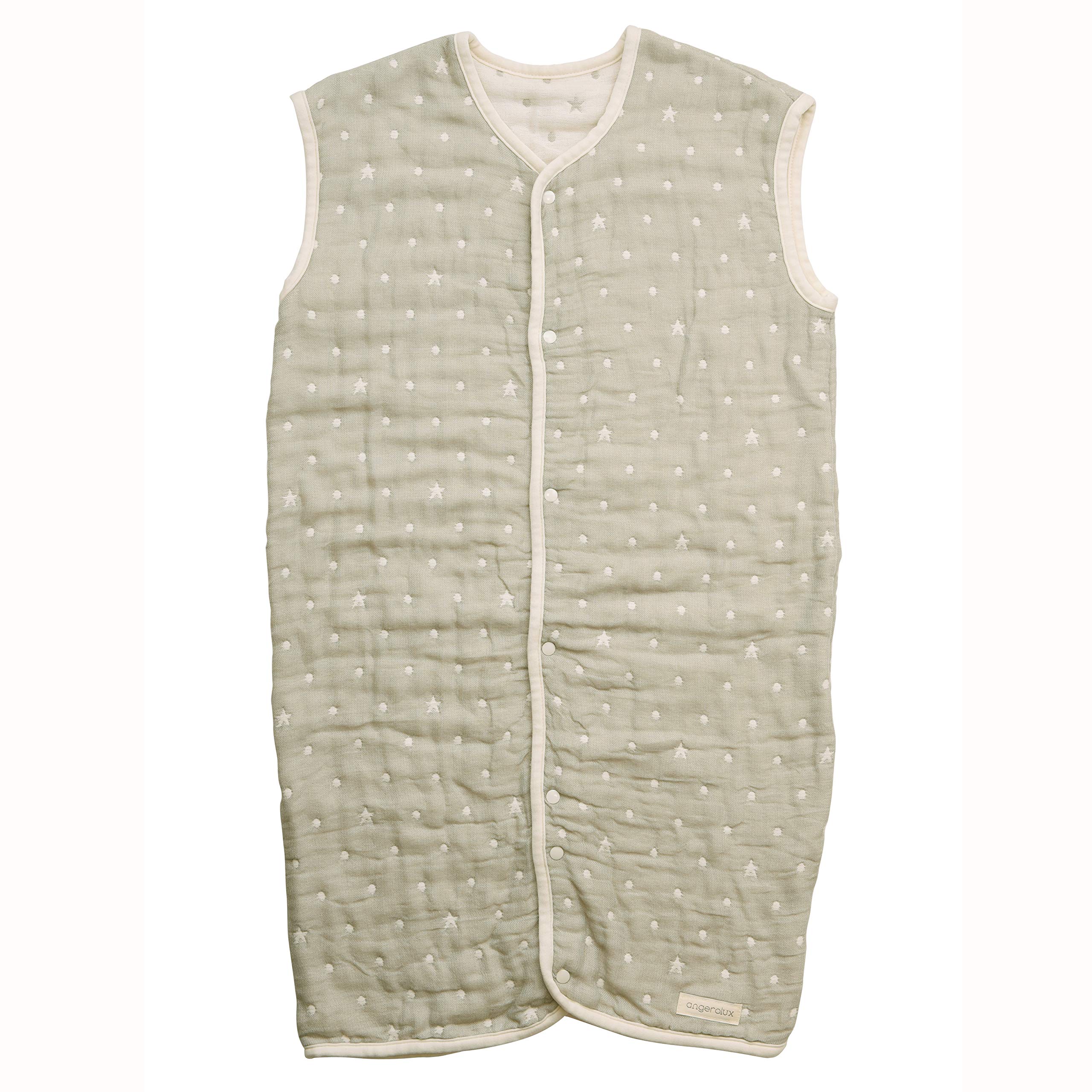 

angerolux Летний Сделано в Мосс Размеры Круглогодичный Детский Спальный Мешок, Япония, 2-сторонний, 6-слойная Марля, Серый, 110-120см