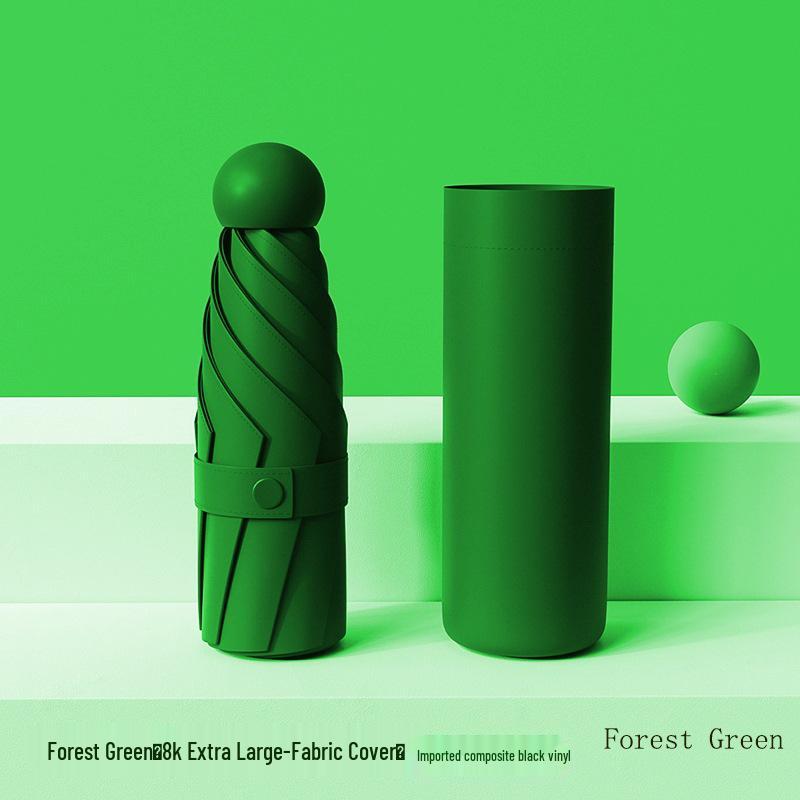 Compact Five-Fold Umbrella: Portable Pocket Sunshade & Rain Parasol for Women, Anti-UV Sunscreen Protection.