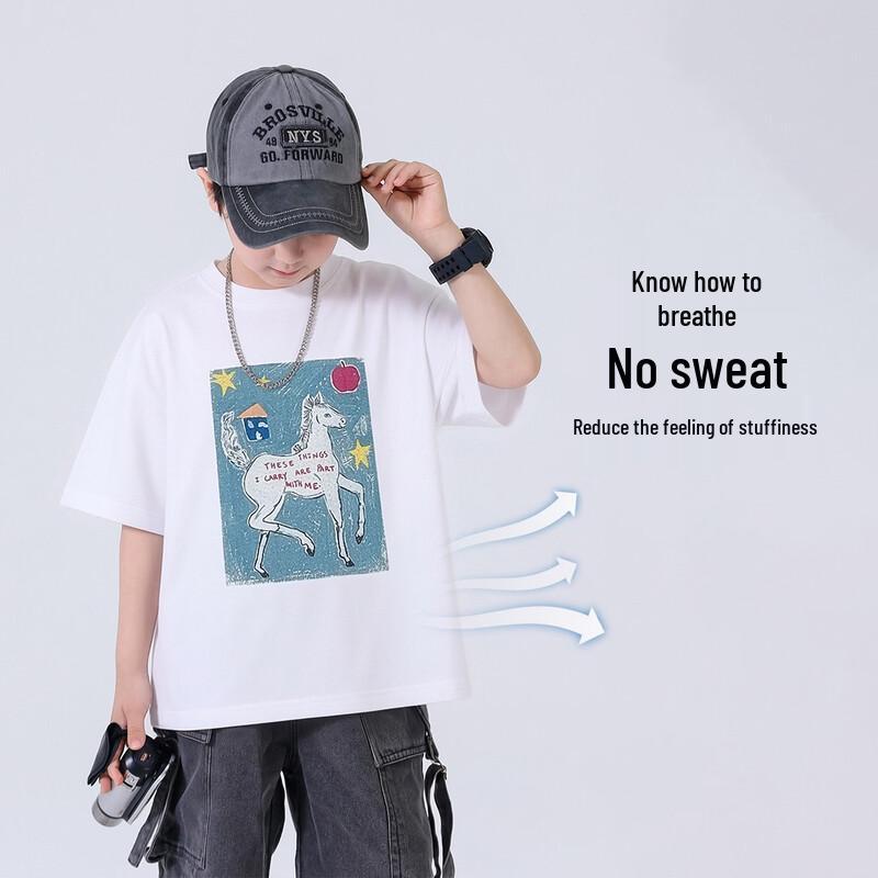 Boy's Summer Cotton Short Sleeve T-Shirt