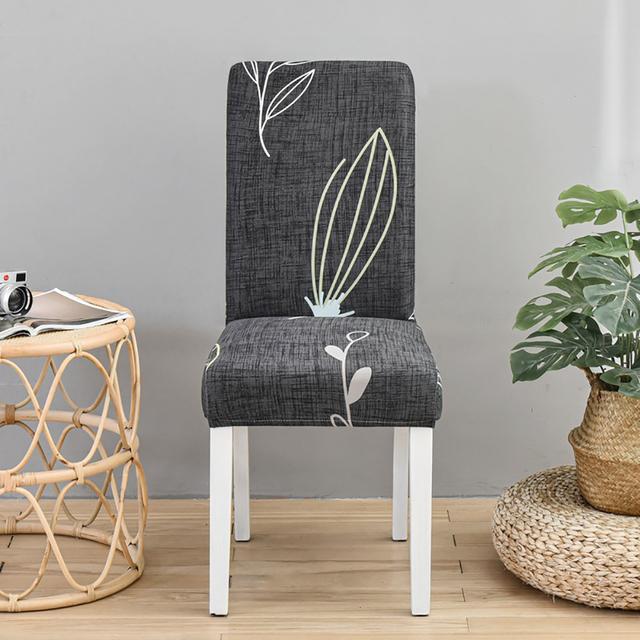 Stretchy Printing Chair Cover For Living Room Machine Washable Backrest Chair Seat Protective Covers Chair Slipcovers Restaurant Banquet Event