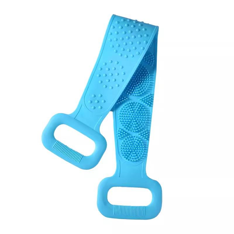 Silicone Back Scrubber Soft Loofah Bath Towel Bath Belt Body Exfoliating Massage For Shower Body Cleaning Bathroom Shower Strap
