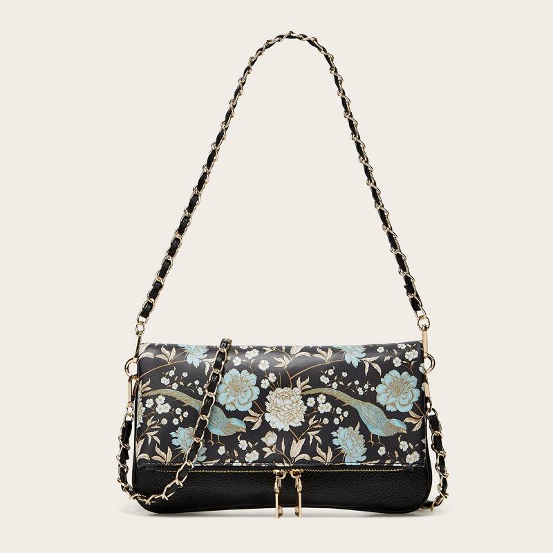 Nischendesign Sinn für chinesische Stickerei Unterarmtasche Kettentasche Kleine quadratische Tasche Umhängetasche