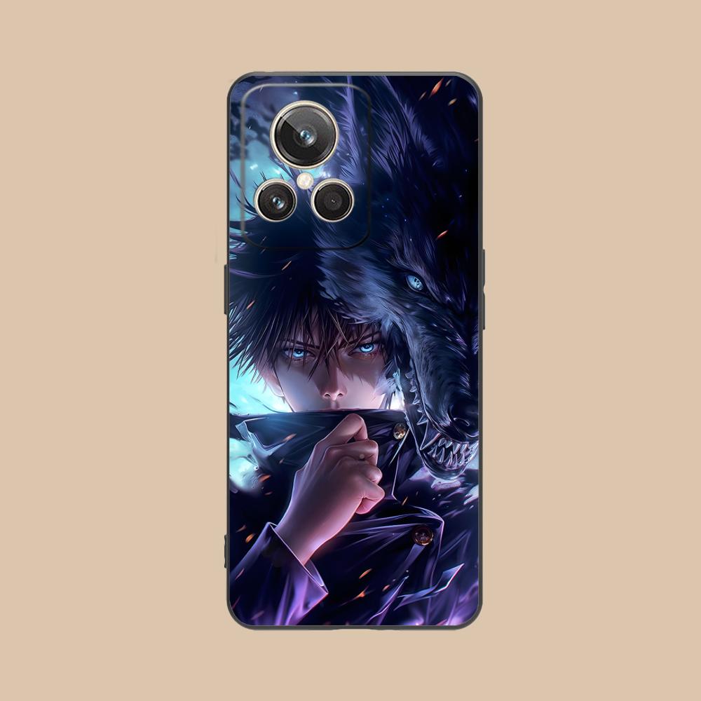 Jujutsu Kaisen Megumi Handyhülle für Realme 15 14 13 12 11 10 9 Pro Plus T i Lite 5G Bunte Druckabdeckung Hübsche Abdeckung