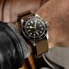 WatchGecko Ridge Military Nylon Watch Band - Stylish and Durable, Brown - 21mm