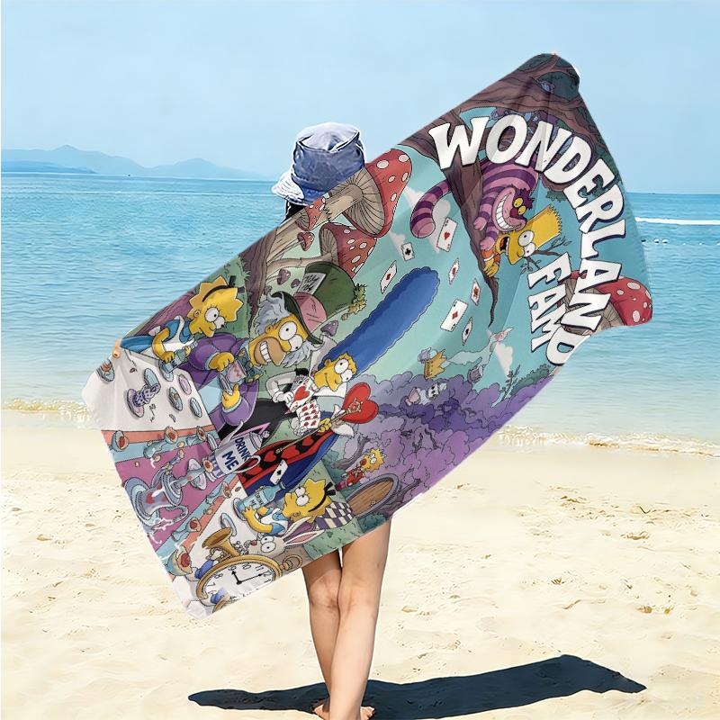 Lion Jungle Adventure Towel Large Quick-Drying Microfiber Soft S-Square Pants-s Beach Towel for Travel Fitness Bathing Camping. 0730s150