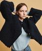 Ava Molli Faux Fur Half Jk (Navy)