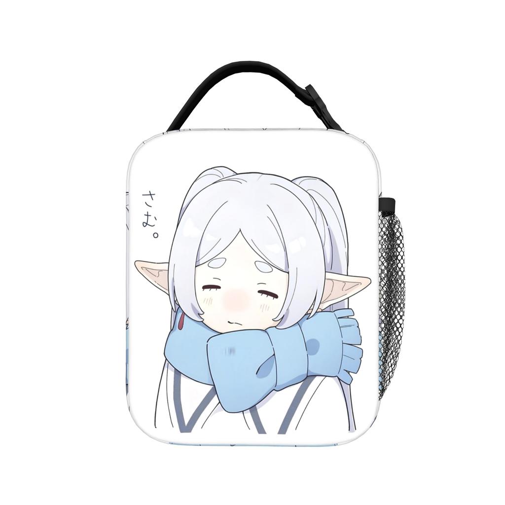 Frieren Himmel Insulated Lunch Bag High Capacity Sousou No Frieren Reusable Thermal Bag Tote Lunch Box Work Outdoor Food Bag