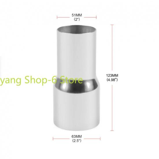 51mm 63mm 57mm 76mm Universal Stainless Steel Car Exhaust Reducer Connector Pipe Tube Adapter Exhaust Assembly Car Accessories 51-63mm