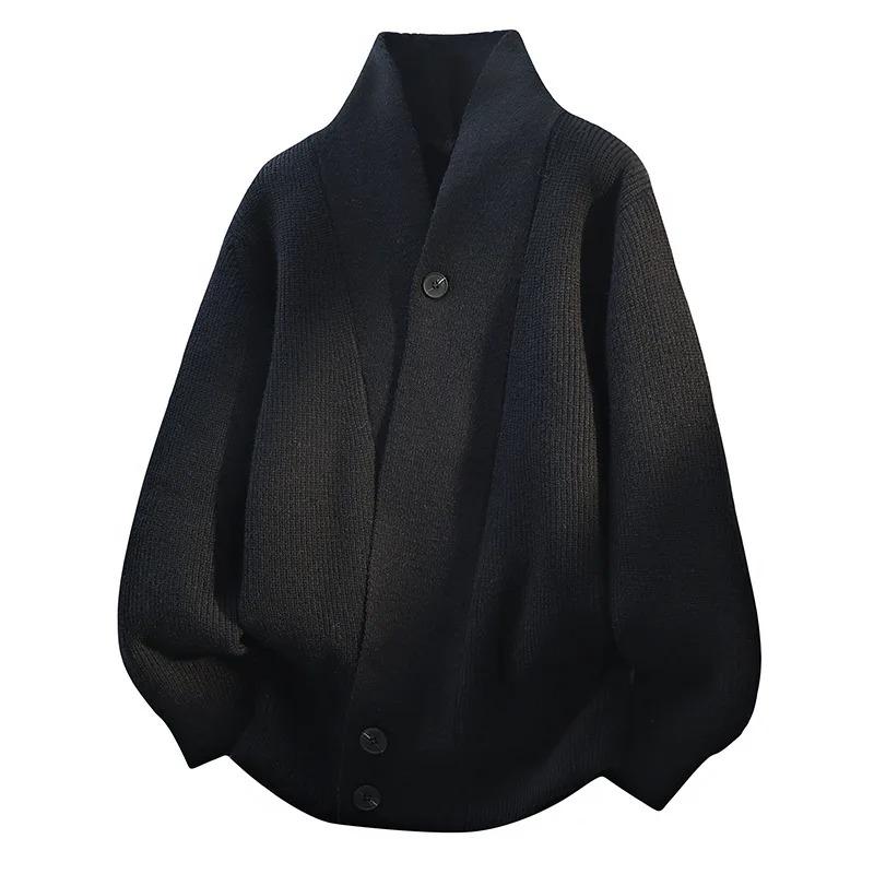 Fashion Design Men V-neck Cardigans Sweaters Men Spring Autumn Outwear Loose Sweatercoat Csual Knitted Sweaters