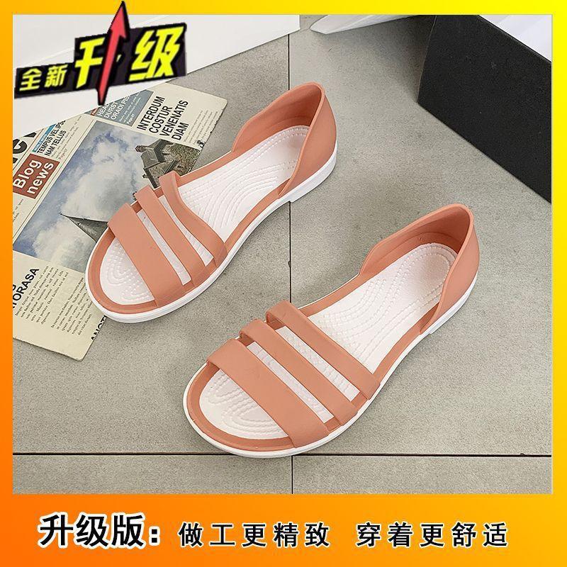 Versatile and Wet Water Korean Version of Non-slip and Waterproof Women's Sandals 2025 Summer New Flat-bottomed Beach Seaside Women's Sandals