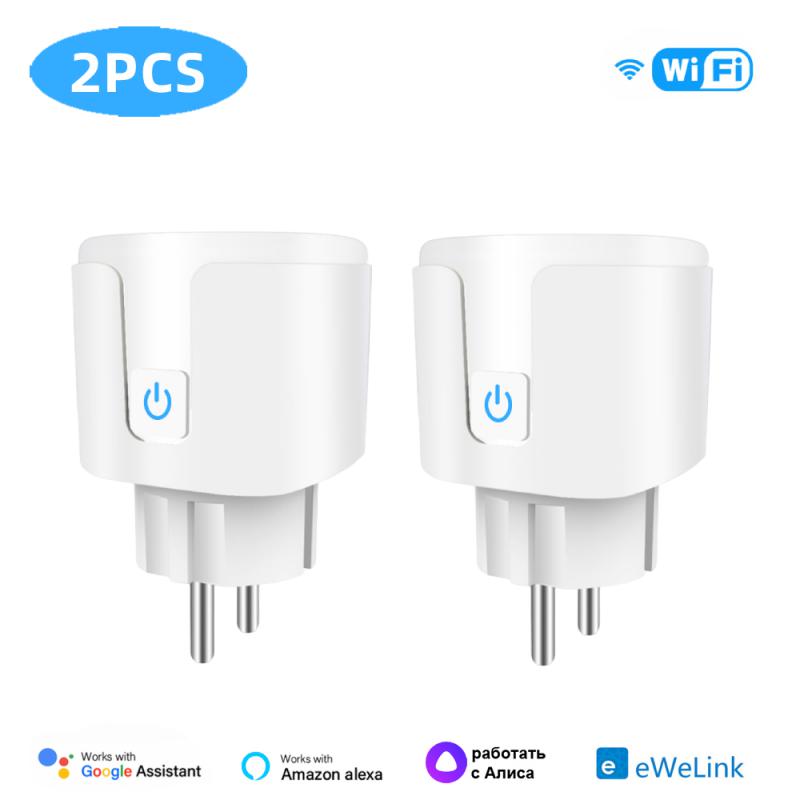 Corui Ewelink Wifi Smart Steckdose 20a Eu Smart Plug Mit Stromüberwachung Timing Alexa Google Home Yandex Alice Sprachsteuerung