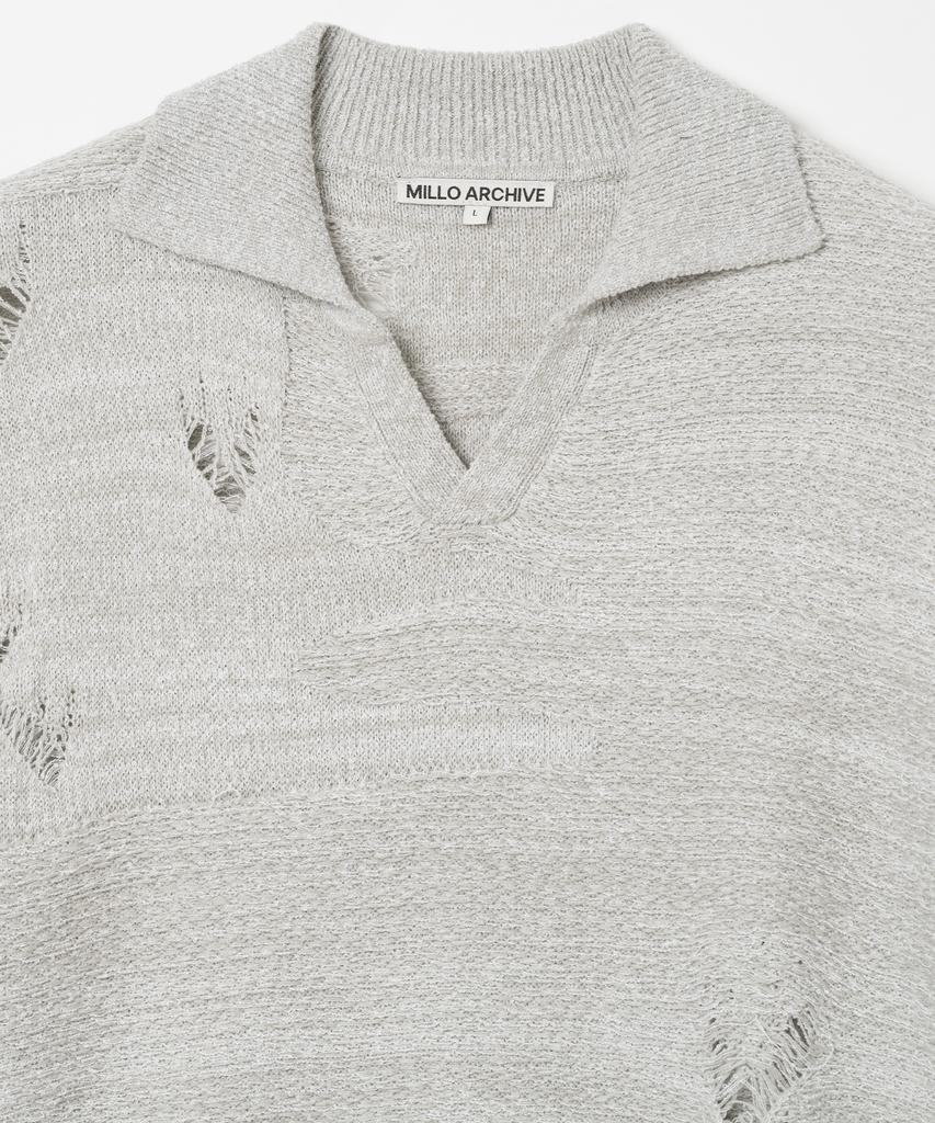 MILLO ARCHIVE Crash Comfort Collar Knit [Organic Green]
