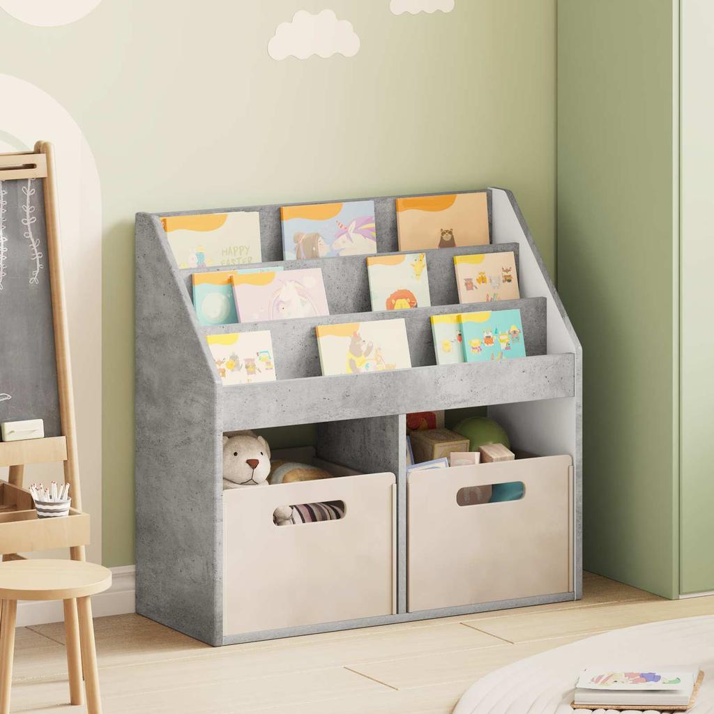 Kids Shelf Concrete Grey 72.5 x 29.5 x 69 cm Particleboard