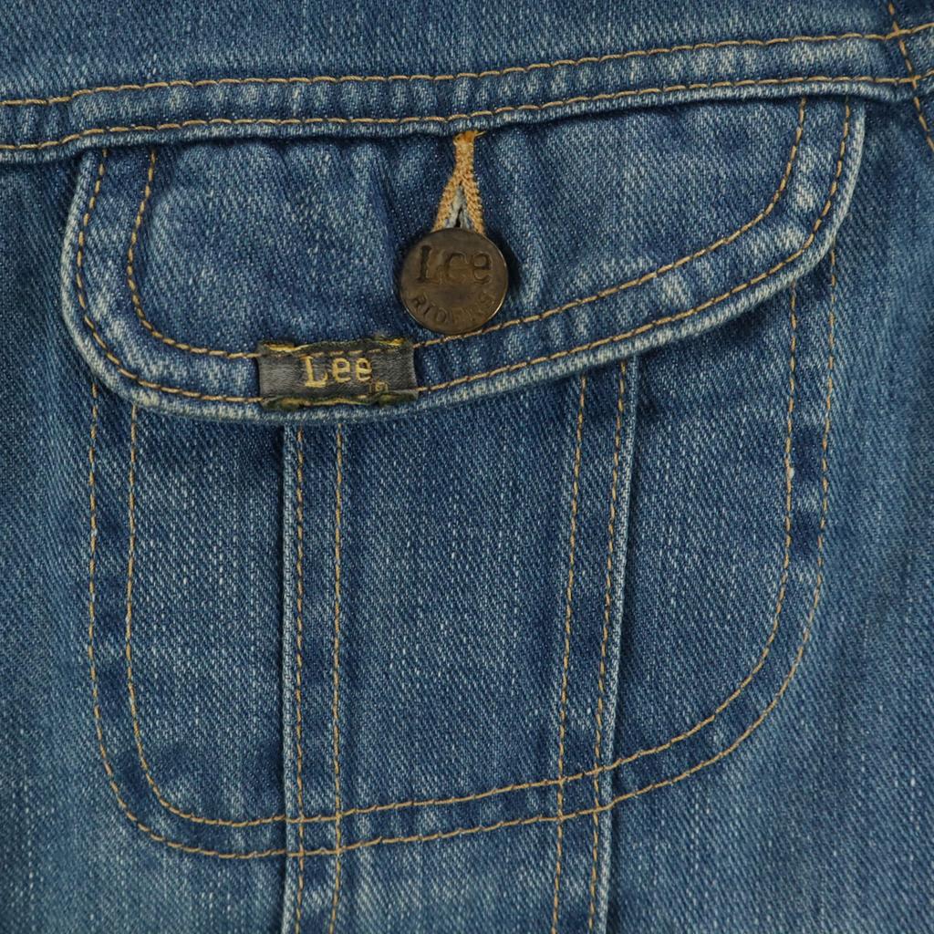 Lee STORM RIDER Back bore Denim Jacket L Wash blue Denim jacket trucker Women Used