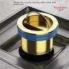Floor Drain Core, All Copper, Odor Proof Core, Drain Guard Sewer Backflow Preventer, Deodorization Drain Plug Hair Stopper, Hair