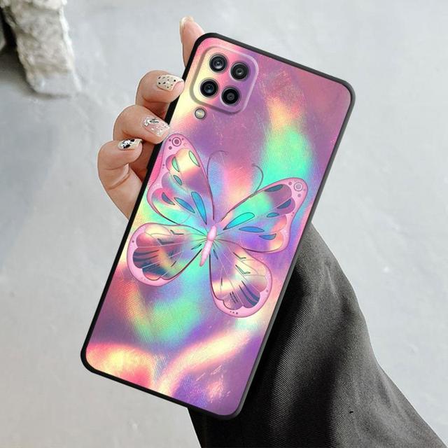 Shell For Samsung Galaxy A70 A70s A50 A30s A04s A20s A20e A02 A02s A03 A42 M52 M31 M04 Case Bling Aesthetic Butterfly Rose Art