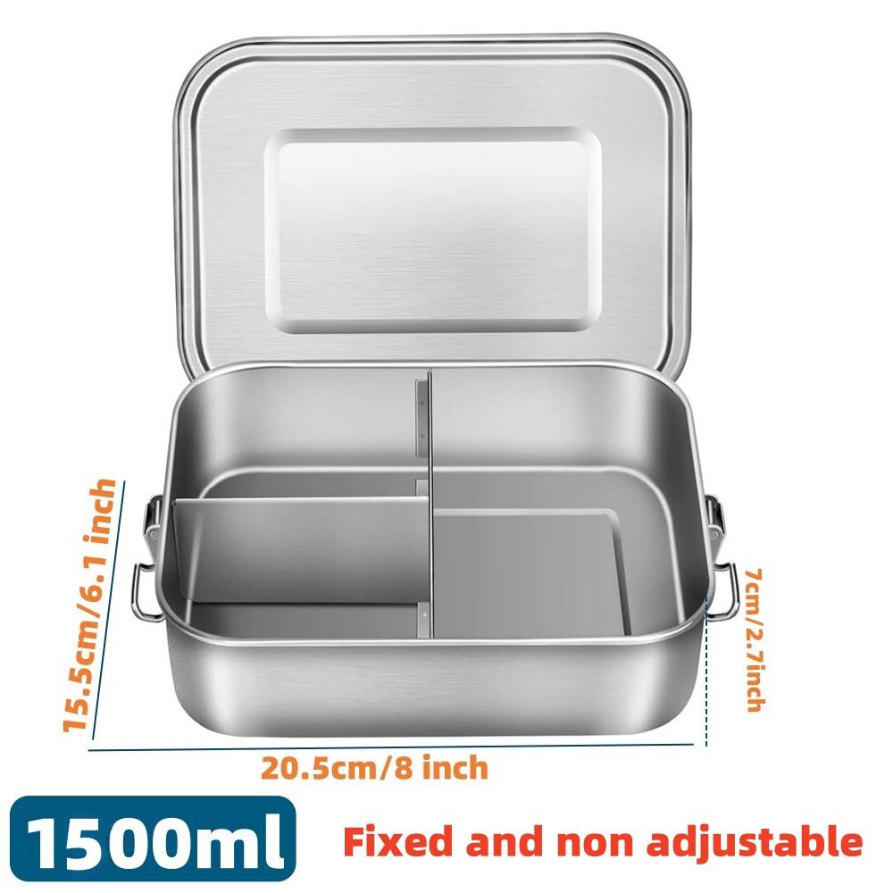 Verpackte Bento Lunchbox Erwachsene, 304 Edelstahl Lebensmittel Luftdicht Mahlzeit Vorbereitung Beilagenbehälter Lunchbox Topper für Lebensmittel Taper