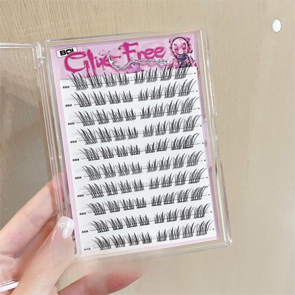 Korean Style Cat Eye Fake Lashes Comic Eye Segmented Eyelashes Bundles Eyelash Extension Kit  Women